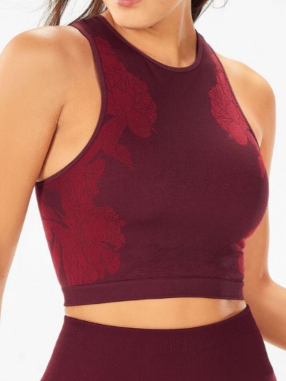 Fabletics Rosette Seamless Crop Top, XL